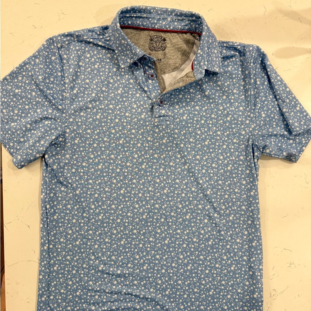 Flag and Anthem sz 14-16 boys Golf Shirt.
